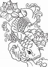 Coloring Fish Pages Koi Japanese Coy Drawing Step Color Getcolorings Popular Print Printable Getdrawings Coloringhome sketch template