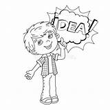 Idea Coloring Boy Outline Cartoon Great Preview sketch template