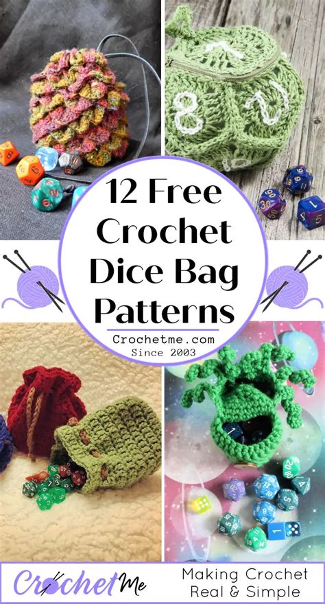 crochet dice bag patterns diy crochet projects crochet