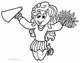 Coloring Pages Cheerleading Print Printable Cool2bkids Kids sketch template
