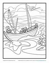 Coloring Paul Pages Boat Apostle Shipwreck Bible Shipwrecked Storm School Sunday Barnabas Silas Printable Print Activity Children Missionary Kids Jesus sketch template
