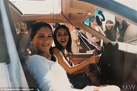 kim kardashian s pal shares throwback photo to when star got a bmw for her sweet 16 daily mail