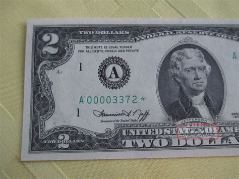 star note uncirculated  serial
