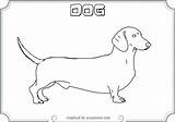 Coloring Pages Dachshund Printable Dog Realistic Dachsunds Template Library Clipart Popular sketch template