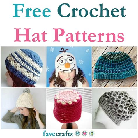 crochet hat patterns favecraftscom
