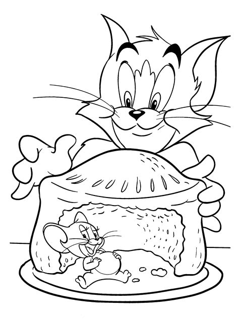 Coloring Page Tom And Jerry Cartoons Printable Coloring Pages 15372