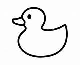 Duck Rubber Drawing Clipart Ducky Outline Easy Kids Coloring Vector Simple Line Pages Pencil Toy Template Ducks Draw Baby Sketch sketch template