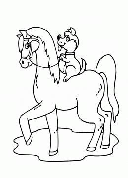 dog  horse coloring page  kids animal coloring pages printables