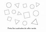 Cuadrado Infantil Cuadrados Geometricas Figuras Trazo sketch template