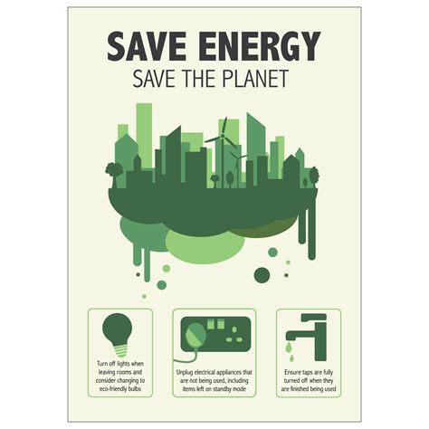 save energy save  planet poster ecocentric