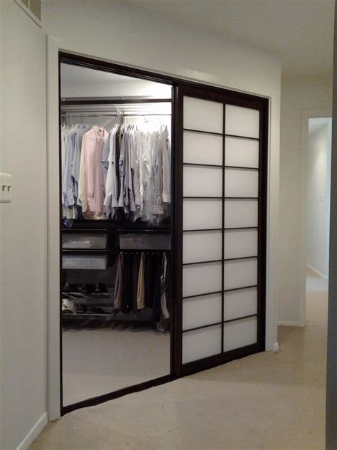 sliding shoji screen closet doors shown open yelp