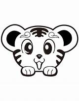 Tiger Coloring Pages Cute Animal Printable Baby Super Tigers Animals Print Kids Sheets Color Prints Drawing Info Cubs Books Choose sketch template