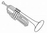 Trompeta Instrumentos Musicales Trompetas Colorea sketch template