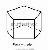 Prism Pentagonal Vector Geometric Shapes Preschool Primary Children School Shutterstock Hexagonal sketch template