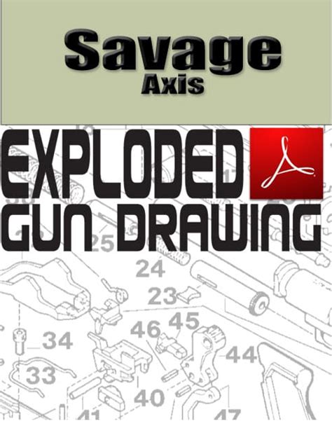 savage axis rifle exploded gun drawing  gundigest store