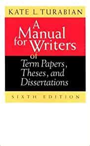 kate  turabian  manual  writers  term papers theses