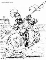 Medieval Pages Cavaleiros Malvorlagen Fantasie Ausmalbilder Ritter Erwachsene Mandala Projekte Pferde Malbücher Drucken Bezoeken Medievais sketch template