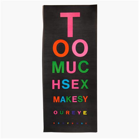 Too Much Sex 70 S Blacklight Print Kindred Black