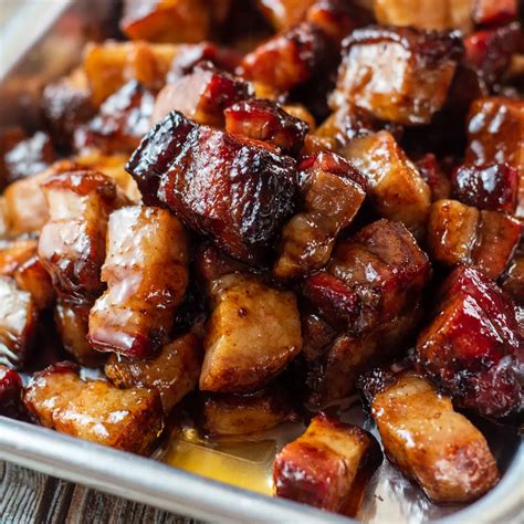 pork belly burnt ends saucy tasty smoked recipe