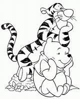Coloring Cartoon Pages Printable Drawing Library Clipart Tigger Pooh Winnie sketch template