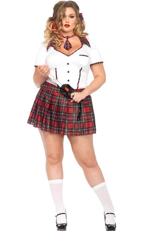 sexy schoolgirl plus size womens costume school girl