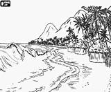 Coloring Coast Pages Color Landscape Tropical Adult Printable Water 43kb 250px Landscapes Choose Board Drawings sketch template