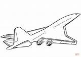 Coloring Concorde Pages Airliner Drawing Airplanes Categories sketch template