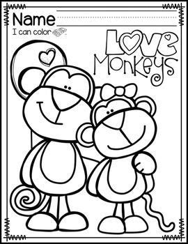valentines day color  letter pages freebie valentines day
