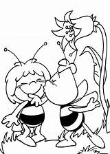 Coloring Pages Bee Maya Printable Kids Colouring Kiss Willi Friends Choose Board Print Adult Cartoon sketch template