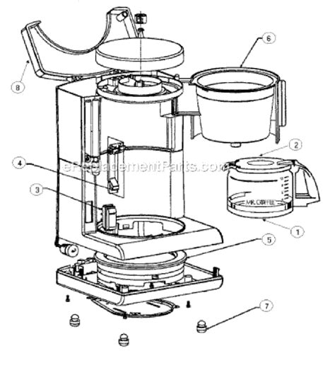 bunn coffee maker parts diagram wiring diagram coffee maker