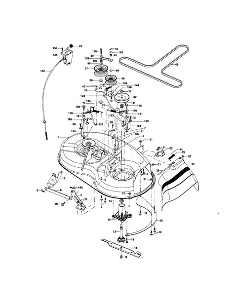 craftsman lt mower deck parts diagram