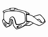 Goggles Gafas Sci Occhiali Ski Masque Lentes Colorier Snowmobile Esqui Esquí Book Acolore Bambino Stampare sketch template