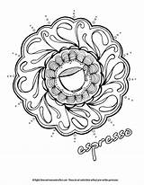 Coffee Drawing Mandala Tea Mandalas Coloring Pages Momsandcrafters Adults Getdrawings sketch template