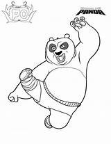 Panda Kung Fu Coloring Pages Kids Printable sketch template