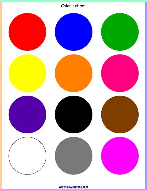 learning colors printables
