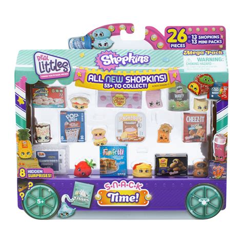 buy shopkins real littles snack time mega pack    real branded