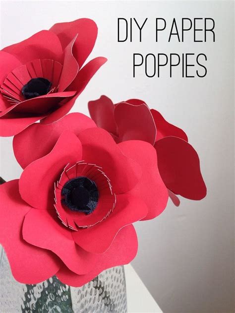 diy paper poppies paper craft pinterest