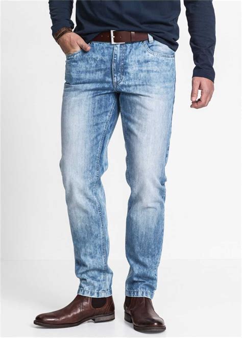 jeans regular fit tapered blauw heren bonprixnl