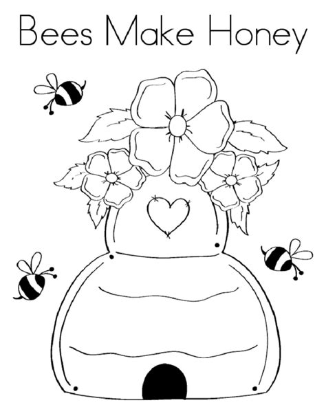 honey bee coloring pages bee coloring pages flower coloring pages