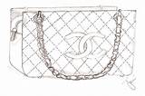 Chanel Bag Sketch Fashion Sketches Illustration Watercolor Bags sketch template