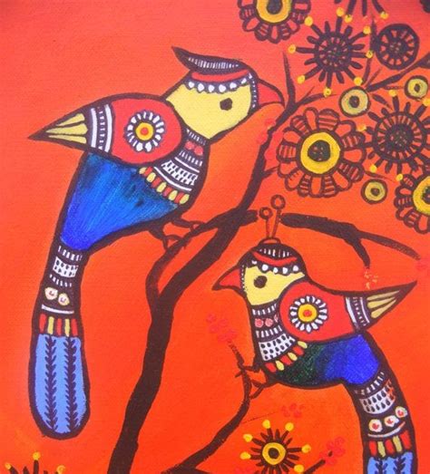 easy folk art painting  india   mock