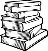 Books Stack Book Stacked Drawing Pile Coloring Clip Pages Cartoon Choose Board Colouring Clipart Doodles sketch template