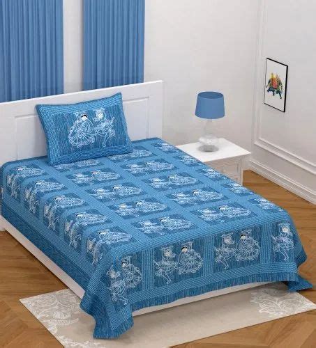 cotton printed single bed sheets  rs piece  jaipur id