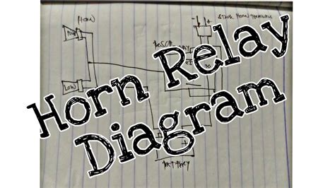 horn relay diagram youtube