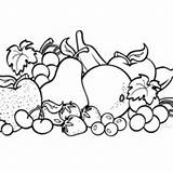 Coloring Object Fruit Objects Netart Fruits sketch template