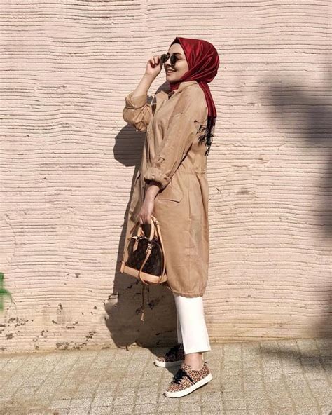 smile sweety beautiful hijaber setahunbaru trençkot mont moda