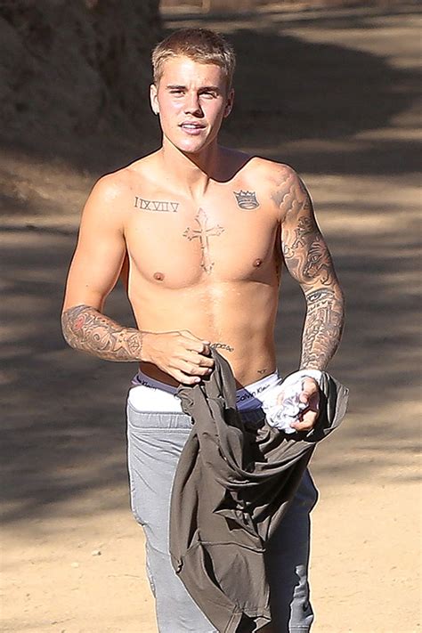 justin bieber topless reveals he s buffer than ever in new pics hollywood life