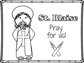 saint blaise mini book  blessing   throats coloring pages