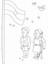 Coloring Pages Flag Getdrawings Honduras sketch template