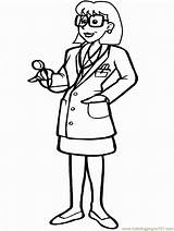 Coloring Doctor Pages Woman Clipart Girl Library sketch template